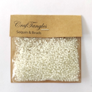 CrafTangles Seed Beads - Translucent Natural White