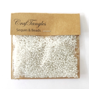 CrafTangles Seed Beads - Translucent White