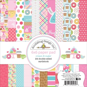 Doodlebug Double-Sided Paper Pad 6"X6" 24/Pkg Cream and Sugar