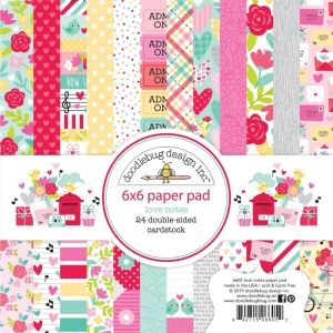 Doodlebug Double-Sided Paper Pad 6"X6" 24/Pkg Love Notes