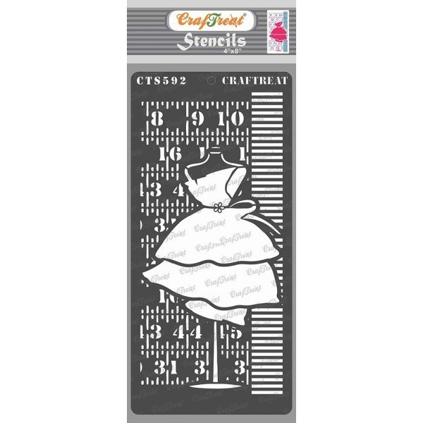 CrafTreat 4"x8" Stencil - Couture Fashion