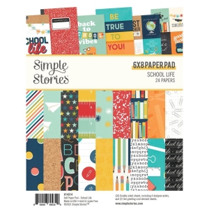 Simple Stories Double-Sided Paper Pad - School Life (6"X8" 24/Pkg)