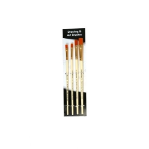 Arora Art Brushes 4 pieces Flat Taklon Brushes