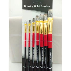 Arora Art Brushes 7 pieces Flat Hog Brushes