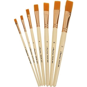 Arora Art Brushes 7 pieces Flat Taklon Brushes