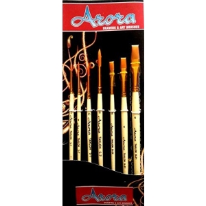 Arora Art Brushes 7 pieces Mix Taklon Brushes