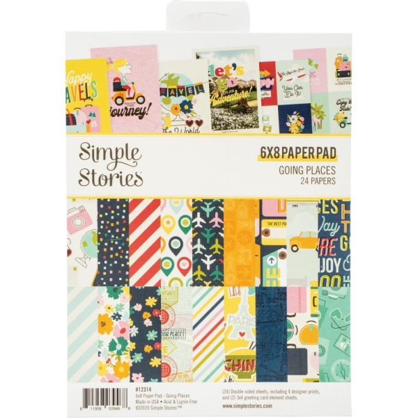 Simple Stories Double-Sided Paper Pad - Going Places (6"X8" 24/Pkg)