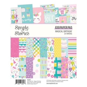 Simple Stories Double-Sided Paper Pad - Magical Birthday (6"X8" 24/Pkg)