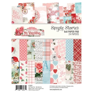 Simple Stories Double-Sided Paper Pad - My Valentine (6"X8" 24/Pkg)