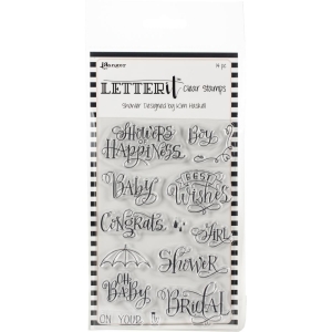 Ranger Letter IT Stamps - Baby Shower