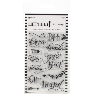 Ranger Letter It Clear Stamp Set 4"X6" - Friendship