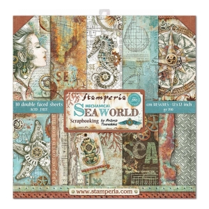 Stamperia Double-Sided Paper Pad 12"X12" 10/Pkg - Sea World