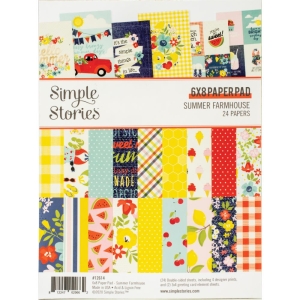 Simple Stories Double-Sided Paper Pad - Summer Farmhouse (6"X8" 24/Pkg)