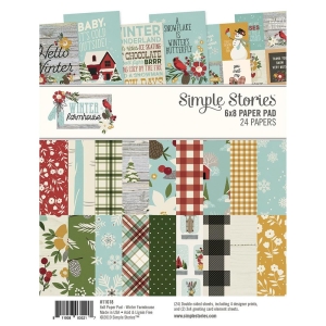 Simple Stories Double-Sided Paper Pad - Winter Farmhouse (6"X8" 24/Pkg)