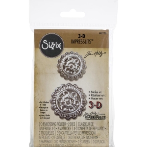 Sizzix 3D Impresslits Embossing Folder By Tim Holtz - Medallion