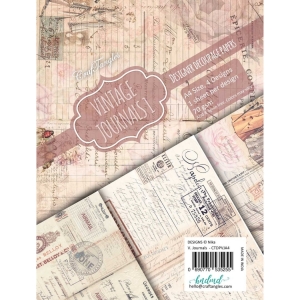 CrafTangles Decoupage Paper Pack - Vintage Journals 1 (A4) - 4 sheets