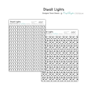 CrafTangles Designer Toner Sheets - Diwali Lights (2 sheets of A4)