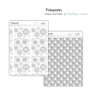 CrafTangles Designer Toner Sheets - Fireworks (2 sheets of A4)