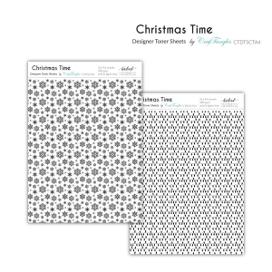 CrafTangles Designer Toner Sheets - Christmas Time (2 sheets of A4)