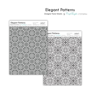 CrafTangles Designer Toner Sheets - Elegant Patterns (2 sheets of A4)