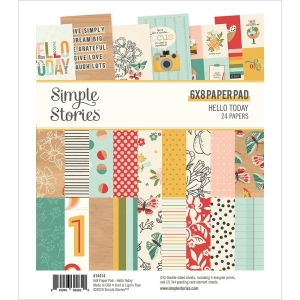 Simple Stories Double-Sided Paper Pad - Hello Today (6"X8" 24/Pkg)