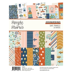 Simple Stories Double-Sided Paper Pad - Safe Travels (6"X8" 24/Pkg)