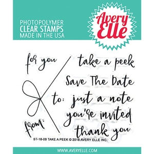 Avery Elle Clear Stamp Set 4"X3" - Take A Peek