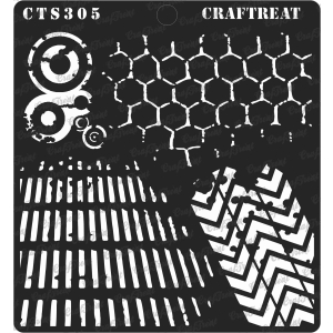 CrafTreat 6"x6" Stencil - Distressed Patterns 2