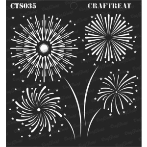 CrafTreat 6"x6" Stencil - Fireworks