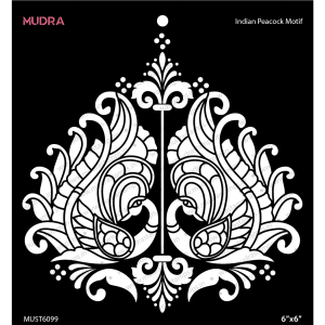 Mudra Stencils - Indina Peacock Motifs