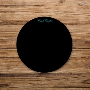 CrafTangles Black Acrylic Coasters (4 pcs) - Circle