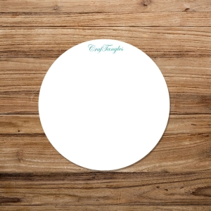 CrafTangles White Acrylic Coasters (4 pcs) - Circle