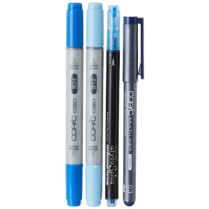 Copic Marker Doodle Pack, Blue