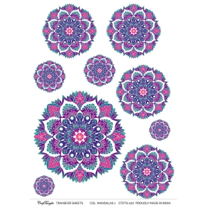 CrafTangles A4 Transfer It Sheets - Colourful Mandalas 1