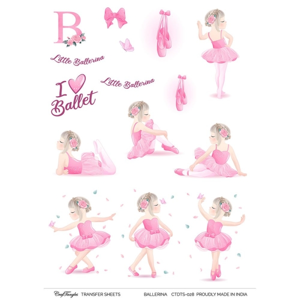 CrafTangles A4 Transfer It Sheets - Ballerina