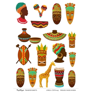 CrafTangles A4 Transfer It Sheets - African People