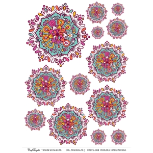 CrafTangles A4 Transfer It Sheets - Colourful Mandalas 3