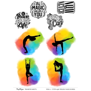 CrafTangles A4 Transfer It Sheets - Yoga 2