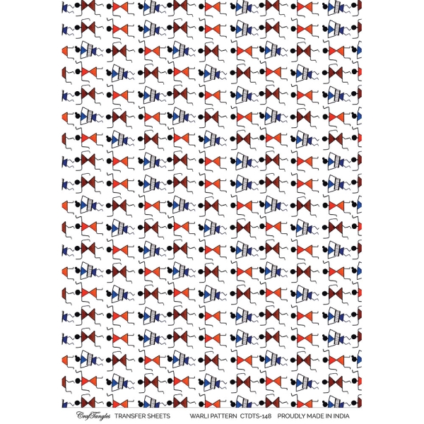 CrafTangles A4 Transfer It Sheets - Warli Pattern