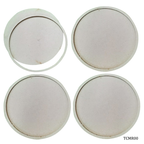 Tea Coaster MDF Round 4 Inch 4Pcs Set