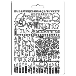 Stamperia Soft Maxi Mould A5 - Ink Memories Calligraphy