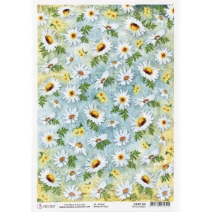 Ciao Bella Rice Paper A4 - White Daisies