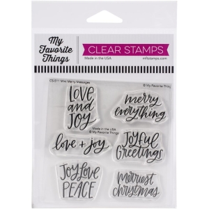 My Favorite Things Clear Stamps 4"X4" - Mini Merry Messages (Christmas)