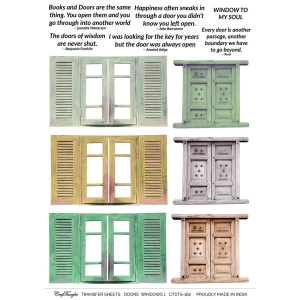 CrafTangles A4 Transfer It Sheets - Doors and Windows