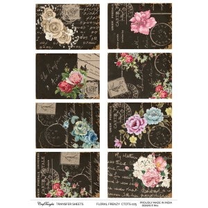 CrafTangles A4 Transfer It Sheets - Floral Frenzy