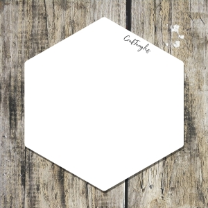 CrafTangles White Acrylic Coasters (4 pcs) - Hexagon