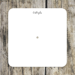 CrafTangles White Acrylic Clock Base - Rounded Square