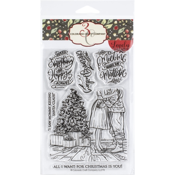 Colorado Craft Company Clear Stamps 4"X6" - Mommy Kissing Santa Lovely Legs