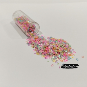 Shaker Sequin Elements - Colourful Heart Outlines