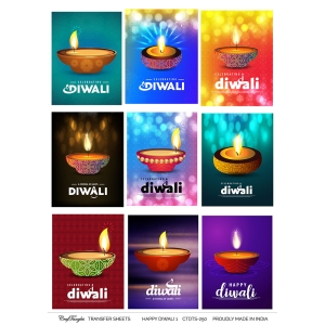 CrafTangles A4 Transfer It Sheets - Happy Diwali 1